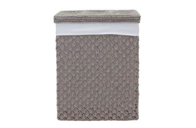 Heart of House Crochet 70 Litre Laundry Bin - Grey